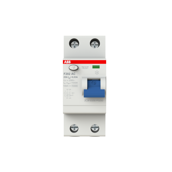 Photo Interrupteur Diffrentiel F202 2P 25A 300mA Ac | Ref : 440043