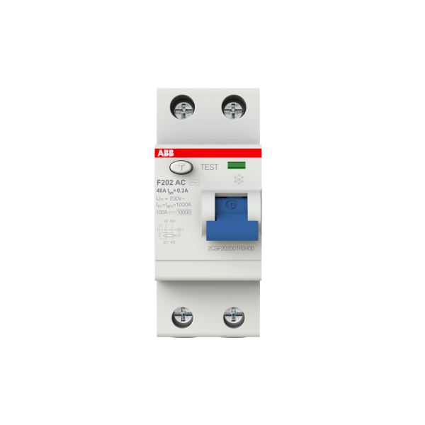 Photo Interrupteur Diffrentiel F202 2P 40A 300mA Ac | Ref : 440053