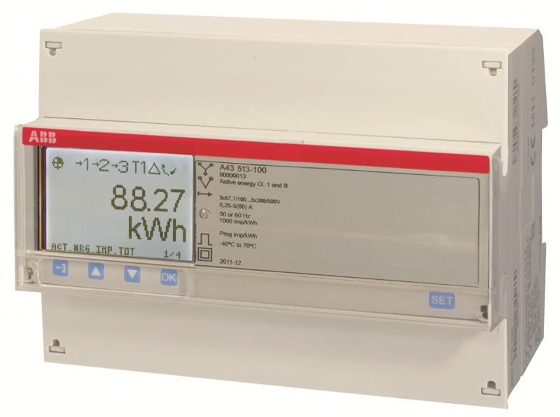 Photo Compteur A43 Triphase Mbus Mesure Directe 80A Platinum Mid | Ref : 831335