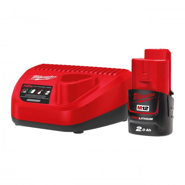 Photo M12 NRG-201 Pack NRJ 12V, 2 Ah Red Li-io | Ref : 4933451900