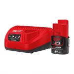 MILWAUKEE - RYOBI - AEG M12 nrg-201 pack nrj 12v, 2 ah red li-io 4933451900