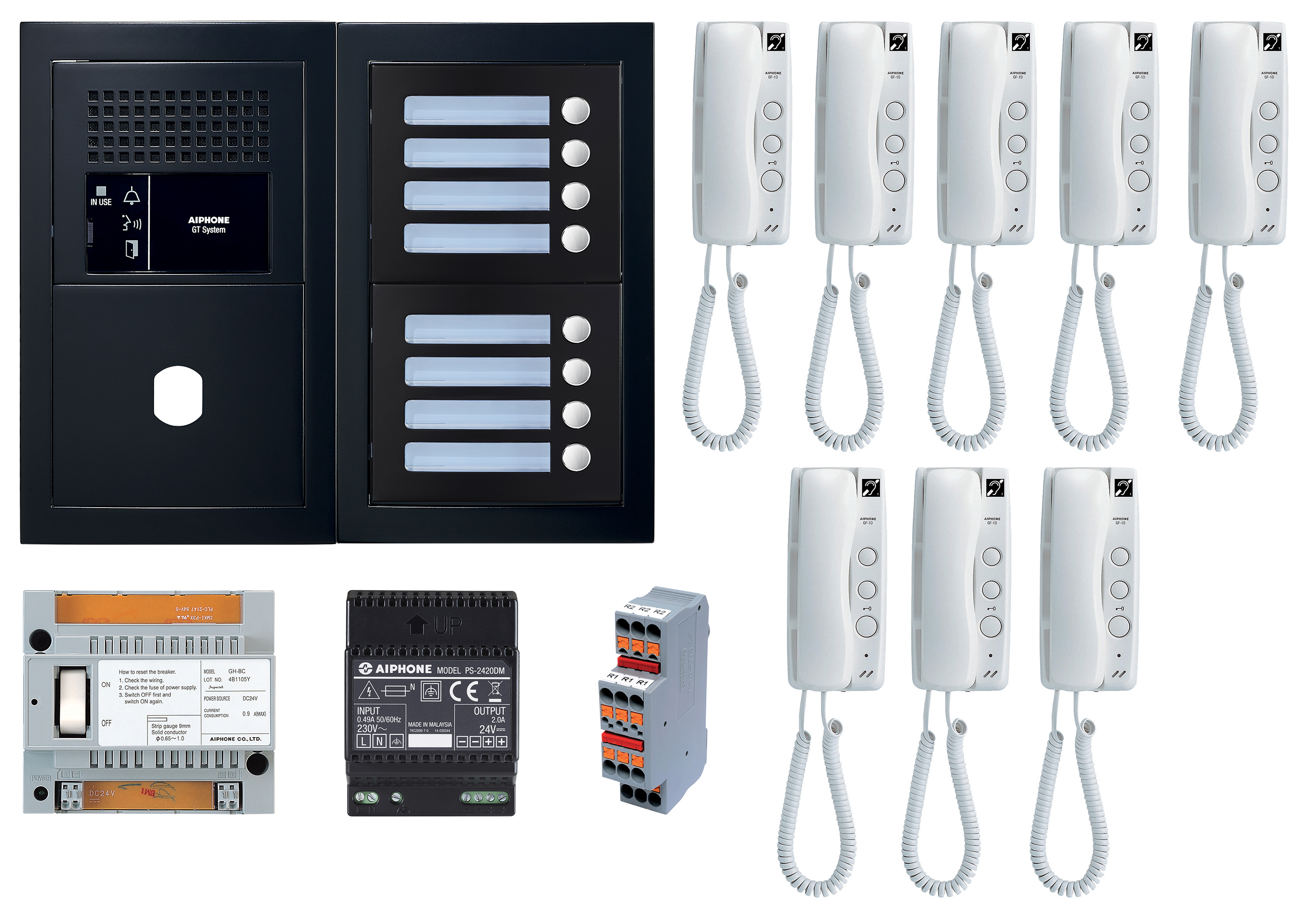 Photo Pack audio 8 BP platine noire | Ref : GTBA8EB