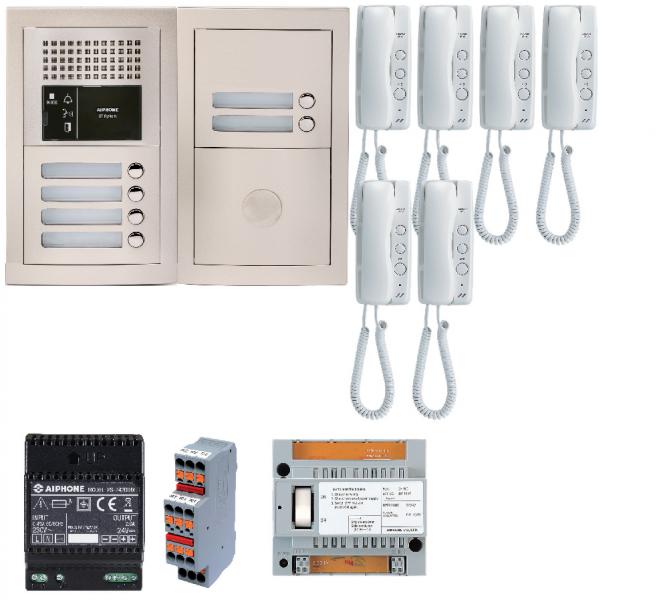 Photo Pack audio platine 6 boutons et 6 postes déjà programmés | Ref : GTBA6E