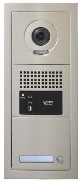 Photo Platine vidéo modulaire 1 bouton d'appel, 2 modules , sans boucle magnétique | Ref : GTBVH1PSBM