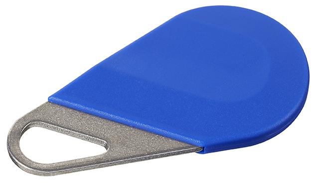Photo Badge hexact type porte cl de couleur bleu | Ref : HECV2B