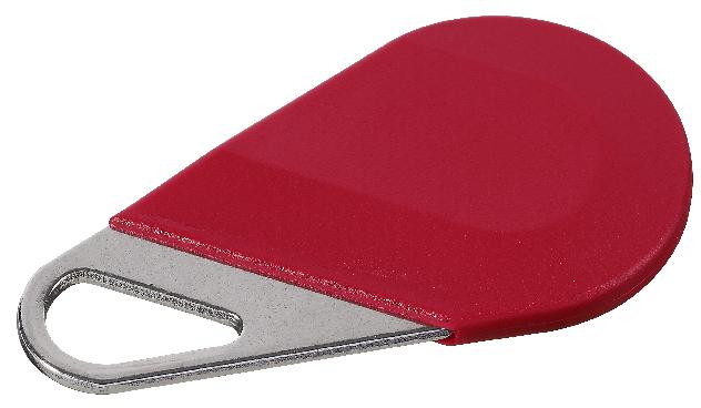 Photo Badge hexact type porte cl de couleur rouge | Ref : HECV2R