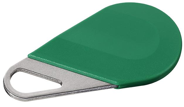 Photo Badge hexact type porte cl de couleur vert | Ref : HECV2V