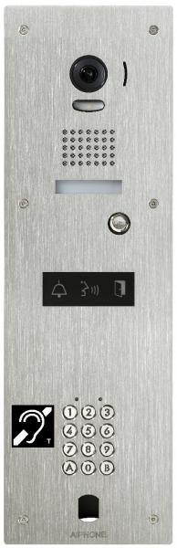 Photo Platine vido inox encastre 1BP avec clavier a codes,percage vigik avec obturateur et nouvelle boucle magntique | Ref : KJPLVBMA