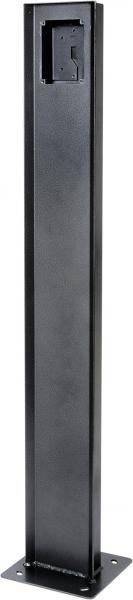 Photo Potelet tôle électro-zinguée hauteur 120 cms avec semelle de fixation au sol inox 4mm pour intégration AC10F ou IXBE | Ref : PA1201