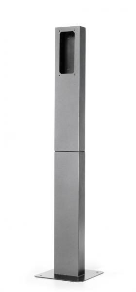 Photo Potelet tle lectro-zingue 1600 x 180 x90mm avec semelle de fixation au sol inox 4mm pour 1 x GF3F | Ref : PA1602