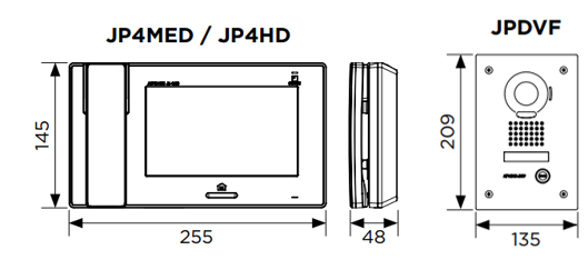 Vignette 3 produit Ref : JPS4AEDF | Kit vidéo encastré écran tactile 7 pouces et boucle magnétique