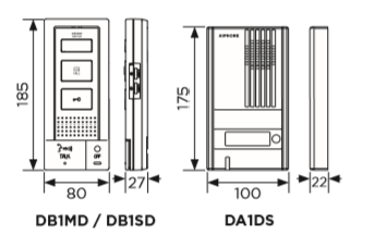 Vignette 3 produit Ref : DB2INT | Kit portier 2 postes audio mains libres 2 fils intgral