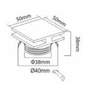 Vignette 3 produit Ref : 4113 | Encastr mural PORT Noir 4W. 220-240V. 120 3000K 60 L