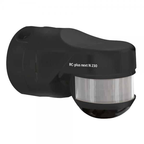Photo RC-plus next N 230 noir dtecteur de mouvement RC-plus next 230 noir type de pose: mural ou plafond champ de dtection: 230 horizontal et 360 vertical zones de dtection h=2.50m: de biais 20m. frontal 6m vertical 4m canal 1: 3000W  | Ref : 93333