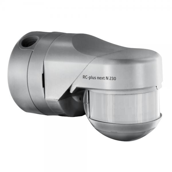 Photo RC-plus next N 230 dtecteur de mouvement 230 + zone anti-reptation argent type de pose: mural ou plafond champ de ddtection: 280 horizontal et 360 en vertical zones de dtection h=2.50m: de biais 20m. frontal 6 m. vertical 4m | Ref : 93346