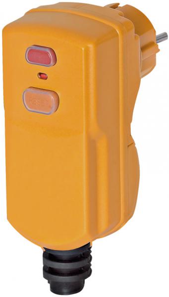 Photo Brennenstuhl Fiche jaune avec protection différentielle 10mA (IP55, pour câble 3G1,5 et 3G2,5) | Ref : 1290651