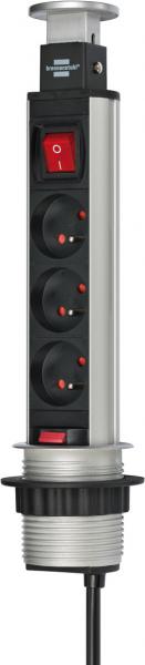 Photo Brennenstuhl Multiprise TOWER POWER encastrable, 3 prises, avec 2m de c�ble | Ref : 1396201003