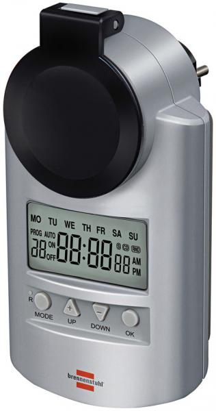 Photo Brennenstuhl Programmateur digital hebdomadaire Primera-Line avec clapet et 20 programmes (IP44) | Ref : 1507491