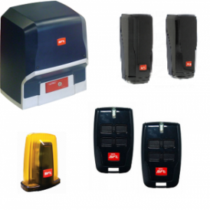 BFT AUTOMATISMES Kit pro 24v pour portail coulissant jusqu\' 1000 kg. compos de 1 moteur. centrale merak avec afficheur.1 paire de cellule compacta. 2 metteurs mitto cool 4 R925295-00001