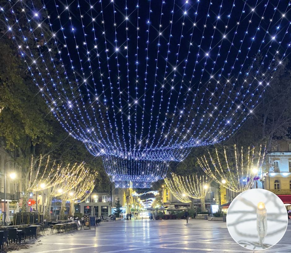 Photo Plafond de lumire led-24V-2m x 30m 588 led blanc pur + 98 flash blanc pur | Ref : 414-FX