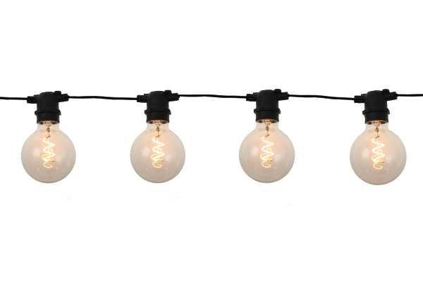 Photo Guirlande FETE LED 8 Ampoule Blanc chaud - L:4.9m - 8 LED à filament blanc chaud | Ref : G711A