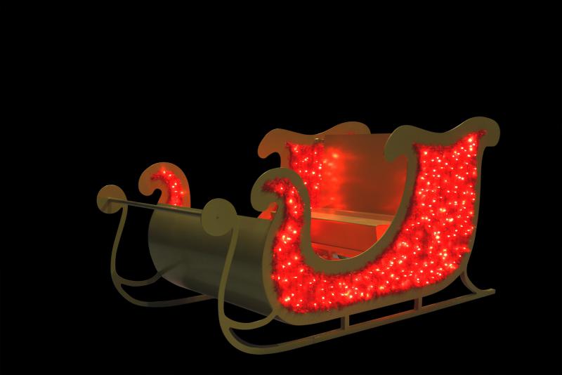 TRAINEAU DU PERE NOEL 3D, Blachere illumination ref GX834L - animation