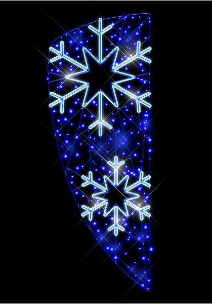 Photo Decor flocons bleu/blanc | Ref : IPLG37