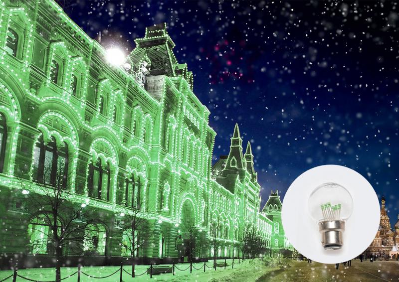 Photo Lampe led filament E27-verte | Ref : LDL16-E27
