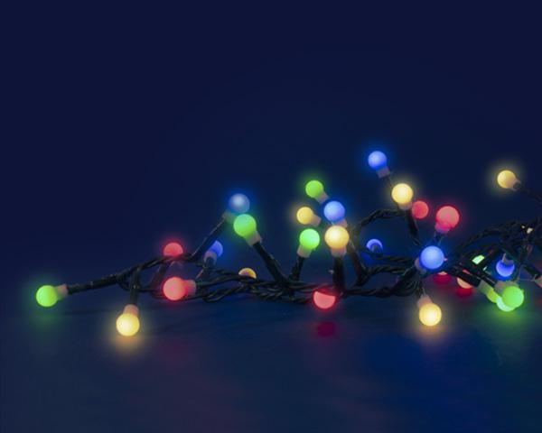Photo Guirlande CHERRYLIGHT® 400 LED Multicolore - 24V - L:9m - câble vert | Ref : RA316C