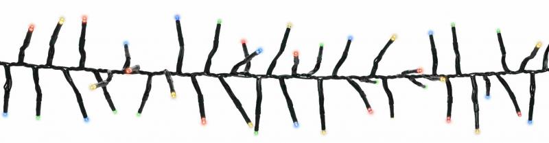Photo Guirlande GRAPPE 800 LED Multicolore - 24V - L:9m - câble vert - 8 fonctions | Ref : RAC001C