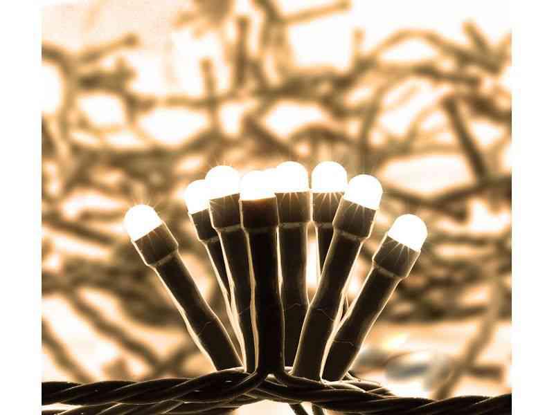 Photo Guirlande FLICKER LIGHT® 128 LED SUPER BRILANTE Blanc chaud - 31V - L:8m | Ref : RB373A