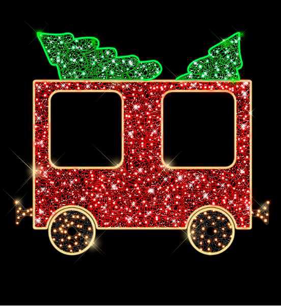 Photo Decor WAGON SAPINS scenette 2D | Ref : SOCL33