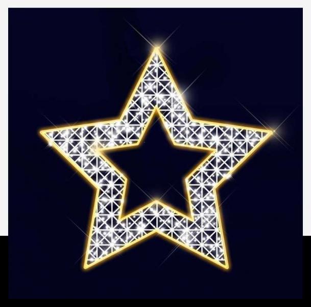 Photo Dcor ETOILE MAGIQUE scnette 2D sol sur structure alumnium | Ref : SOCL39