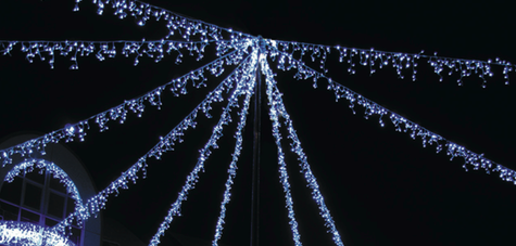 Vignette 2 produit Stalactite LED Blc&flash-4.5m-câble Blan 90 led blanc pur + 30 flash led blanc | Ref : HL351FX1