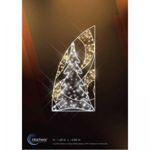 BLACHERE ILLUMINATION Dcor sapin bioprint blanc pur & blanc c  IPLG35