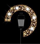 BLACHERE ILLUMINATION Dcor magic circle sur structure alumnium IPLG60