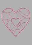 BLACHERE ILLUMINATION Dcor suspension love6 suspension 2d c?ur rose bioprint ITL243RO