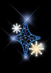 BLACHERE ILLUMINATION Dcor roman unit suspension eclat bleu recyprint led ITL261B
