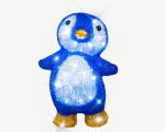 BLACHERE ILLUMINATION Motif acrylique pingouin led 4.5v - 48 led blanc pur + 12 flash JTA042