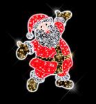 BLACHERE ILLUMINATION Dcor papa noel scnette 2d pose au sol - dcor avec chssis et jambe de force SOCL41