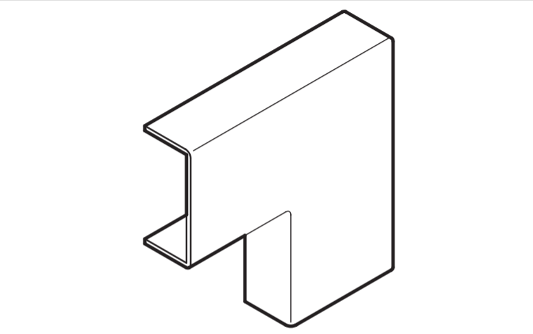 Photo Angle plat AXIS MINI 20x50 9010 AX AP5020 blc/PC-ABS | Ref : 6131657