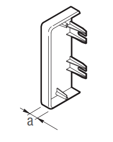 Photo Embout gauche CLIDI 60x165 9010 CL EMBG16560 blc/ASA | Ref : 6132905