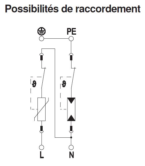 Vignette 2 produit Parafoudre V20 1 ple avec NPE V20-1+NPE-280/280V | Ref : 5095251