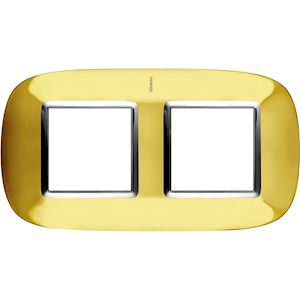 Plaque rectangulaire - bticino axolute - 2 x 2 modules - verre