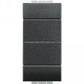 Photo Bticino - Interrupteur ou va et vient Livinglight 16AX 250V~  -  Anthracite  -  1 module | Ref : BTL4053AN