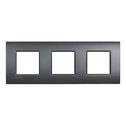 BTicino HA4802M3HVKA Verre Plaque Rectangulaire Axolute, 2 2 2 Modules Horizontal, Cristal