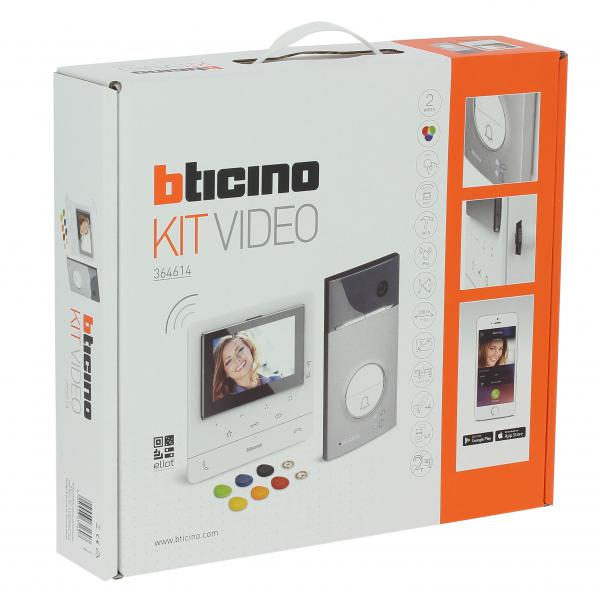 Photo Kit portier écran 5pouces couleur Classe 100X connecté badges + boucle inductive | Ref : BT364614