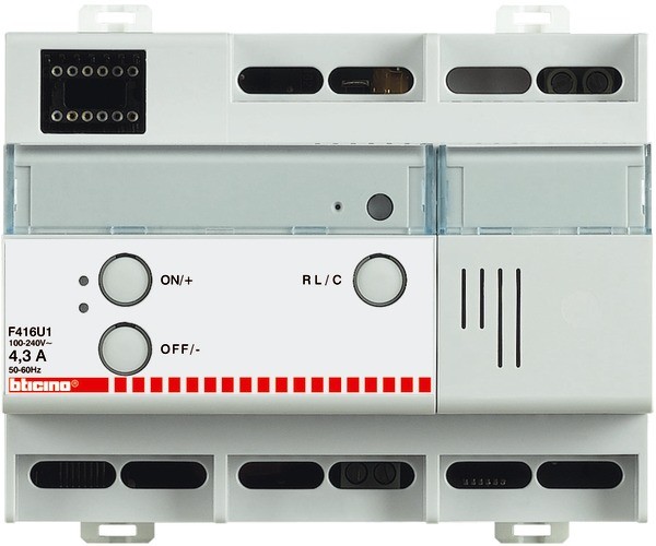 Photo Bticino - Actionneur modulaire variateur 1 sortie 40W  1000W MyHOME_Up  -  6 modules | Ref : F416U1