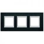 Photo Bticino - Plaque rectangulaire Axolute Verre 2+2+2 modules horizontal  -  Verre blanc | Ref : HA4802M3HVBB