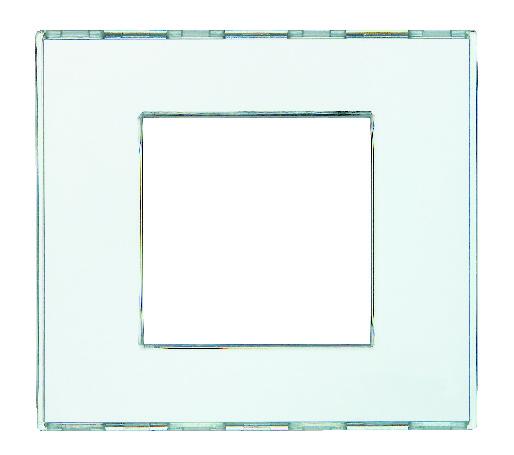 Photo Bticino - Plaque Livinglight Kristall 2 modules - Personnalisable | Ref : LND4802KR